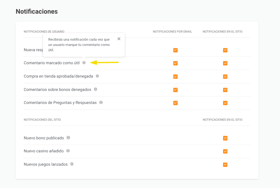  botón de información de notificaciones de chipy